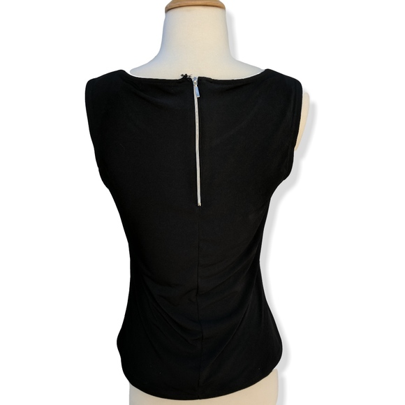 Blue & black geometric print work top NWT - Picture 3 of 4